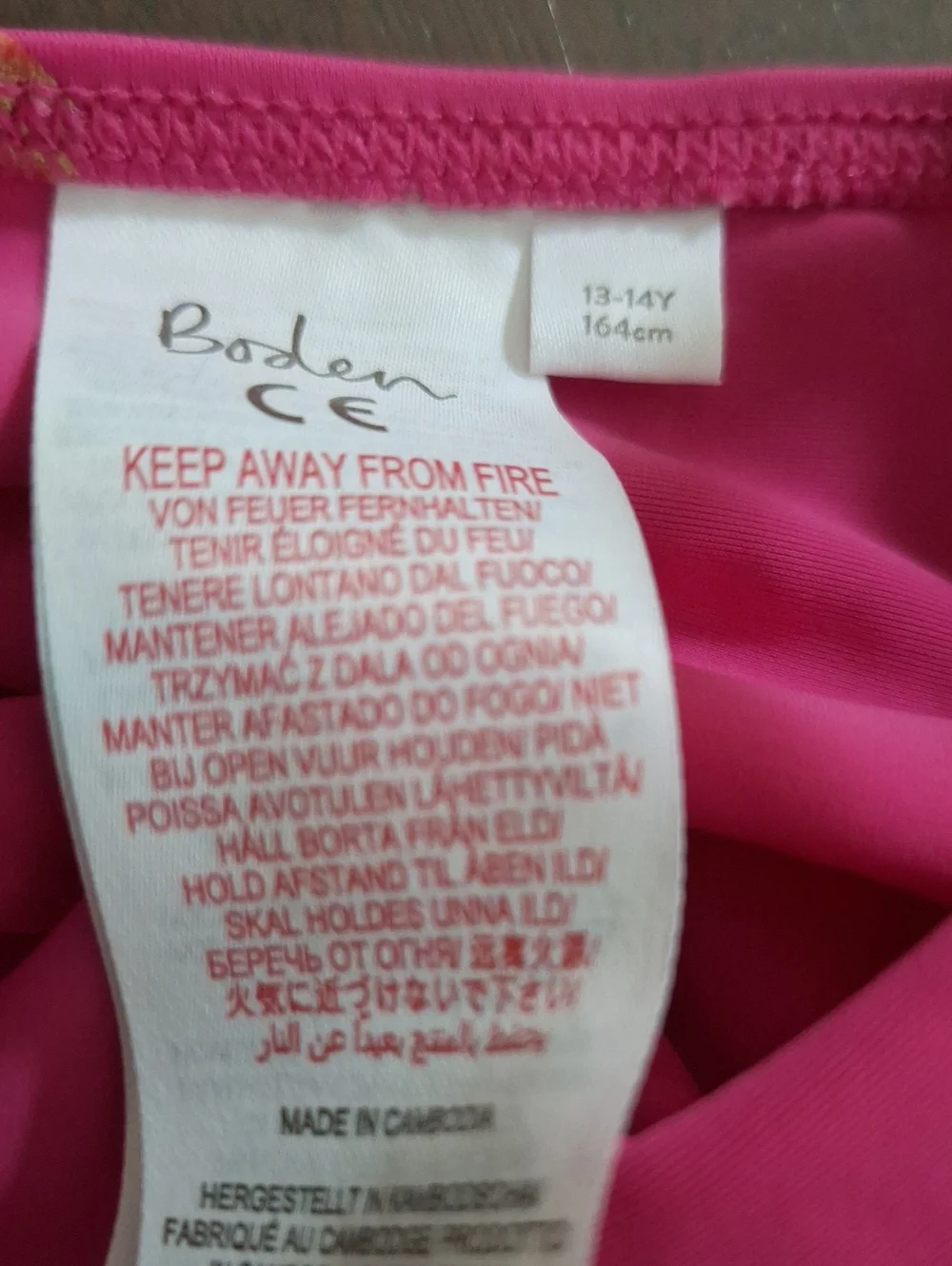 Two Boden Kids Size 13-14 Polka Dot One-Piece Swimsuits - Pink & Navy, Like New